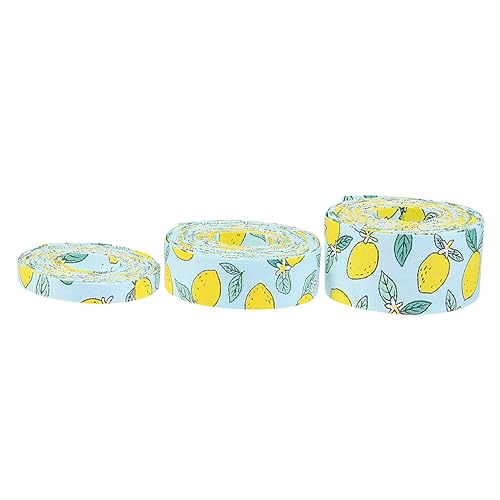 DIYEAH 3 Rollen Diy Fruchtprägung Band Doppelseitiges Verpackungsband für Haarschmuck Geeignet für Bastelprojekte Geschenkverpackung und Dekorationen von DIYEAH