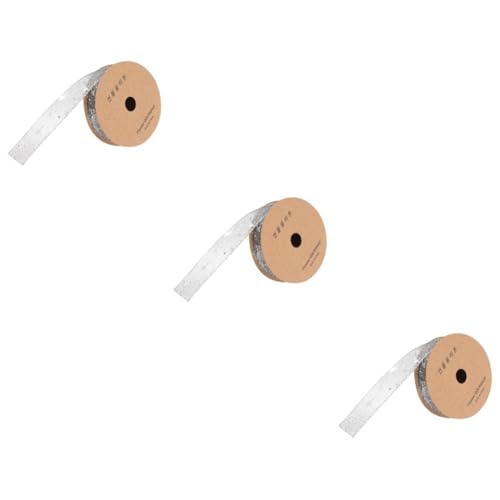 DIYEAH 3 Rollen Goldfolie Sternzeichenband Klares Und Farbiges Transparentes Chiffonband Blumenband Seidenband Zum Basteln Von Blumensträußen Metallische Dekoration Glänzende von DIYEAH