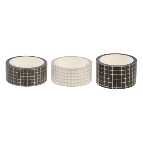 DIYEAH 3 Rollen Goldfolien Washi Tape Dekorative Klebebänder für Scrapbooking Tagebuchgestaltung DIY Projekte für Handbücher Fotoalben und von DIYEAH
