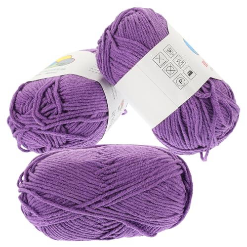 DIYEAH 3 Rollen Häkelgarn Schüttgut Vielfältig Klobig Häkelfaden Diy Garn Herstellung Haken Garn Zum Häkeln Farbig Baumwollgarn Hauptsächlich Gefärbt Stricken Jumbo Baumwolle Violett DIYEAH 3 Rollen Häkelgarn Schüttgut Vielfältig Klobig Häkelfaden Diy Garn Herstellung Haken Garn Zum Häkeln Farbig Baumwollgarn Hauptsächlich Gefärbt Stricken Jumbo Baumwolle Violett von DIYEAH