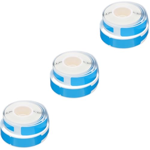 DIYEAH 3 Rollen Kabel etiketten klopfen Nachfüllungen Etikettenhahn etikettenpapier beschriftung aufkleber Markierungen für Thermokabeletiketten Thermokabelaufkleber Thermopapier Blue von DIYEAH