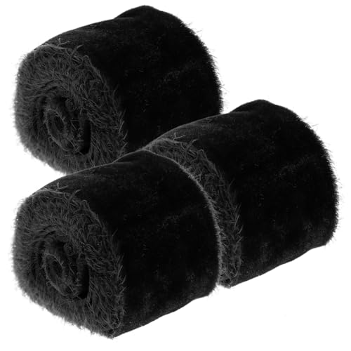 DIYEAH 3 Rollen Samtband reißen salbeigrünes Band Weihnachten wickeln Stoff partydekoration party decoration Bänder zum Verpacken von Geschenken Multifunktionsbänder Polyester Black DIYEAH 3 Rollen Samtband reißen salbeigrünes Band Weihnachten wickeln Stoff partydekoration party decoration Bänder zum Verpacken von Geschenken Multifunktionsbänder Polyester Black von DIYEAH