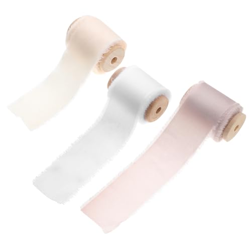 DIYEAH 3 Rollen Satin Fransenbänder für Hochzeitsdekoration Geschenkbänder Basteln und Blumensträuße Yards pro für Einladungen und Feiern DIYEAH 3 Rollen Satin Fransenbänder für Hochzeitsdekoration Geschenkbänder Basteln und Blumensträuße Yards pro für Einladungen und Feiern von DIYEAH