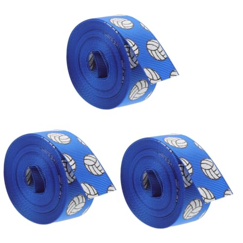 DIYEAH 3 Rollen Sportliches Geschenkband Breit Polyester Dekoband mit Volleyball-motiv in Glatte Oberfläche für DIY Schleifen Geschenkverpackung Bastelbedarf und Festliche Dekoration DIYEAH 3 Rollen Sportliches Geschenkband Breit Polyester Dekoband mit Volleyball-motiv in Glatte Oberfläche für DIY Schleifen Geschenkverpackung Bastelbedarf und Festliche Dekoration von DIYEAH