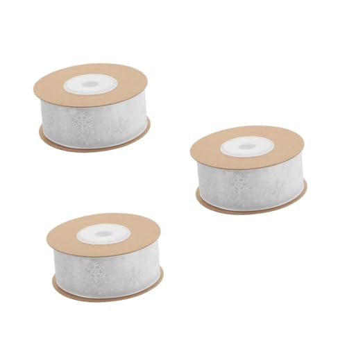 DIYEAH 3 Rollen Transparente Schneeflocken Spitzenband Breit Dekoratives Polyesterband für Geschenkverpackung DIY Basteln Haarschleifen und Weihnachtsdeko DIYEAH 3 Rollen Transparente Schneeflocken Spitzenband Breit Dekoratives Polyesterband für Geschenkverpackung DIY Basteln Haarschleifen und Weihnachtsdeko von DIYEAH