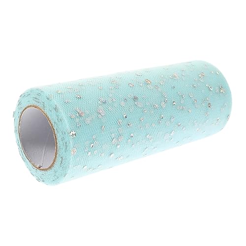 DIYEAH 3 Rollen Tüllrolle Mit Pailletten Basteln Blau Dekoratives Wickelband Nähen Bunt Diy-tüllstoff Präsentieren Wickeltüll Neuartiger Tüllstoff Tüllbandverzierungen Polyester von DIYEAH