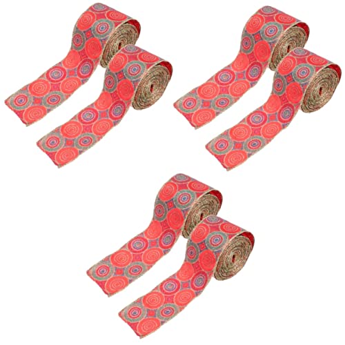 DIYEAH 3 Rollen -Verpackungs band ribbon bandfeile christbaumdeko seidenbänder Weihnachten Band zum Verpacken Geschenkverpackungszubehör Geschenkverpackungsbänder Stoff Colorful von DIYEAH