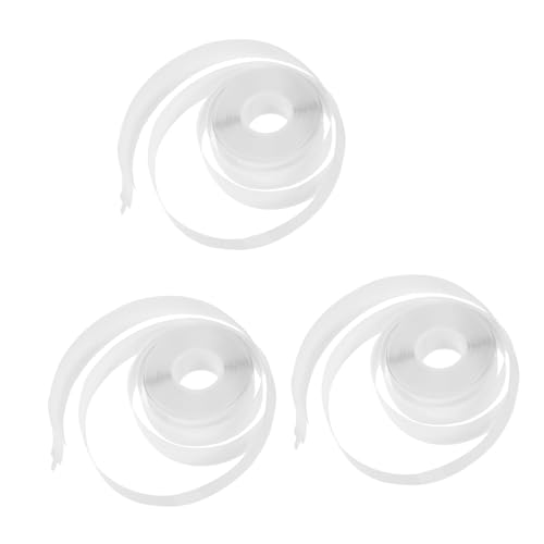 DIYEAH 3 Rollen wasserfestes Etikettenpapier Aufkleber-Etiketten Beschriftungsbänder Haftetiketten groß Band Etikettenbänder Klebeetikett Thermosynthetisches Papier Weiß von DIYEAH