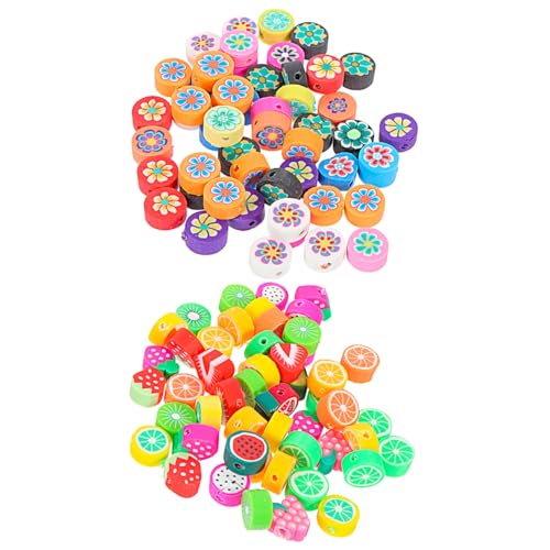 DIYEAH 3 Sätze Armband Zubehör Selber Machen Perlen Für Diy Kit Zur Schmuckherstellung Charme Schmelzperlen Blumen-frucht-charms Süße Fruchtradiergummis Reiz Polymer-ton 100 Stück * 3 DIYEAH 3 Sätze Armband Zubehör Selber Machen Perlen Für Diy Kit Zur Schmuckherstellung Charme Schmelzperlen Blumen-frucht-charms Süße Fruchtradiergummis Reiz Polymer-ton 100 Stück * 3 von DIYEAH