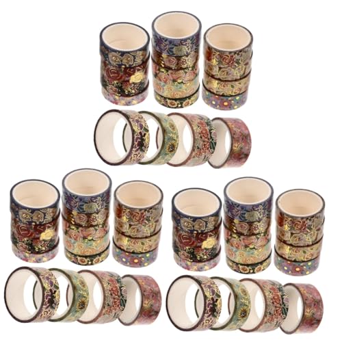 DIYEAH 3 Sätze Aufkleber Scrapbooking Zubehör Bescherung Weihnachten Planer-aufkleber Papier Klebeband Farbig Abziehbilder Zum Basteln Goldprägebänder Selber Machen 18 Rollen * 3 von DIYEAH