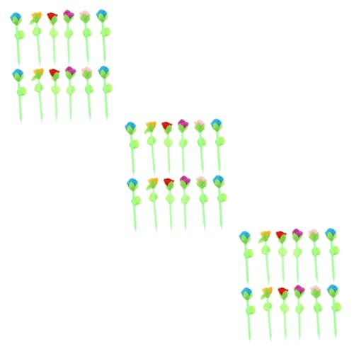 DIYEAH 3 Sätze Blumenkugelschreiber Karikatur Cool Punkt Flair-stifte Multi Kreativer Kugelschreiber Mit Blumenmuster Neuartige Kugelschreiber Dekorativer Stift Stoff 12 Stücke * 3 von DIYEAH