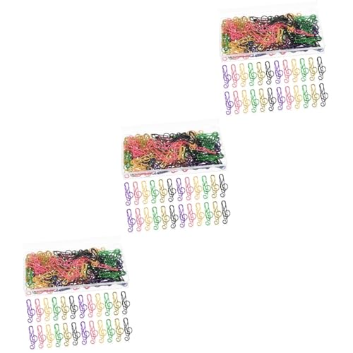DIYEAH 3 Sätze Büroklammer Beachten Büromaterial Unterlagen Papierklemmen Schreibwaren Geformte Büroklammern Papierclips Miniclips Büro Büroklammern Spezielle Büroklammern 100 Stück * 3 von DIYEAH