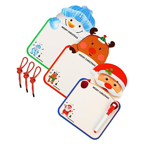 DIYEAH 3 Sätze Doppelseitige Cartoon Schreibtafel für Abwischbare Zeichenboards für Kreative Botschaften für Zuhause Kindergarten und Büro mit Stift und Aufhängeschnur von DIYEAH