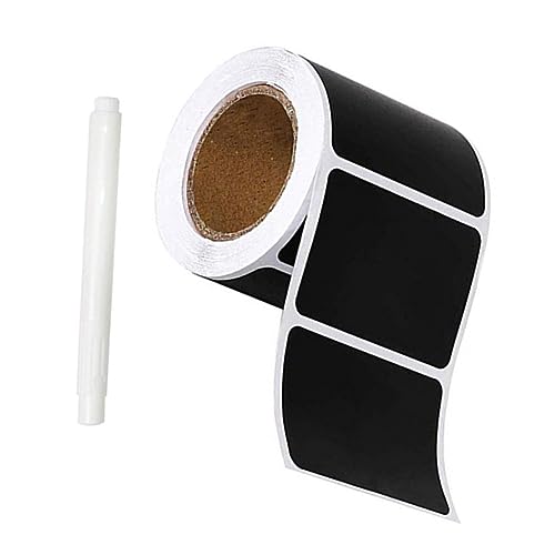 DIYEAH 3 Sätze Etikettenaufkleber Offic Stule Bastelzeug Bescherung Org Wegbringen Wasserdichte Etiketten Aufkleber Mit Kreide Etiketten Für Vorratsbehälter Papier Black 120 Blätter * 3 von DIYEAH