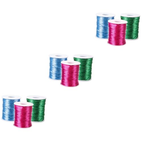 DIYEAH 3 Sätze Garn Zum Stricken Faden Häkelgarn Stricken Farbiges Strickgarn Häkelgarn Zum Häkeln Diy Häkelgarn Strickzubehör Makramee-schnur Polyester 3 Rollen * 3 von DIYEAH