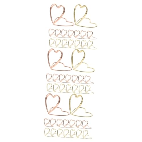 DIYEAH 3 Sätze Geformte Büroklammern Büroklammern Kickboard Clips Verbund Terrassendielen Clips Büroklammern Büroklammern Ordner Büroklammern Gold Büroklammern 24 Stück * 3 von DIYEAH