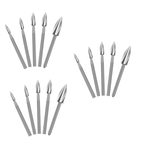 DIYEAH 3 Sätze Gravierwerkzeug-bits Schnitzwerkzeuge Holzbearbeitungswerkzeuge Drill -kit Zubehör Für Die Holzbearbeitung Selber Machen Bausatz Bohrer Silber Weißer Stahl 5 Stück * 3 DIYEAH 3 Sätze Gravierwerkzeug-bits Schnitzwerkzeuge Holzbearbeitungswerkzeuge Drill -kit Zubehör Für Die Holzbearbeitung Selber Machen Bausatz Bohrer Silber Weißer Stahl 5 Stück * 3 von DIYEAH
