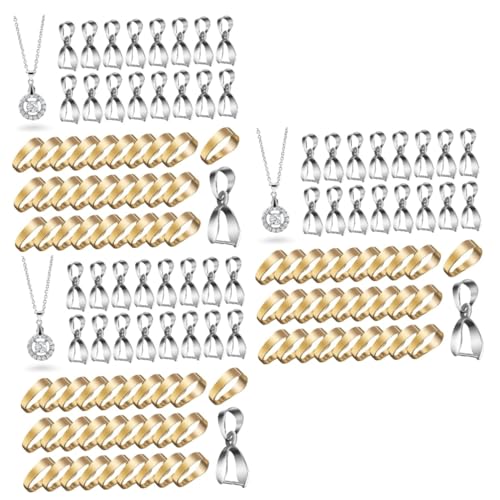 DIYEAH 3 Sätze Halsketten-anhänger-verschlüsse Schmuck Herstellen Schmuckherstellung Klemmverschluss Schnappverschlussbügel Schmuckanhängerverschlüsse Metall Messing 100 Stück * 3 von DIYEAH