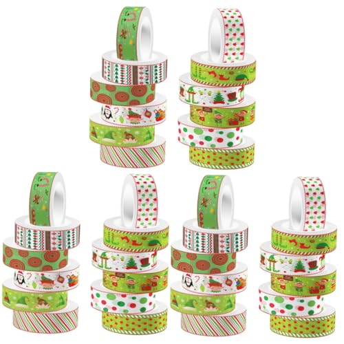 DIYEAH 3 Sätze Handkontoband Dekoratives Klebeband Für Einklebebuch Dekorationen Aufkleber Mit Weihnachtsmotiv Washi-tape-masse Washi-klebeband Colorful 12 Rollen * 3 von DIYEAH