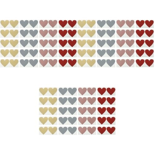 DIYEAH 3 Sätze Herzförmige Scratch Off Aufkleber Diy Rubbelkarten Für Kreative Projekte Selbstklebende Etiketten Gold Rot Und Roségold Für Hochzeiten Partys Und 20 Blätter * 3 von DIYEAH