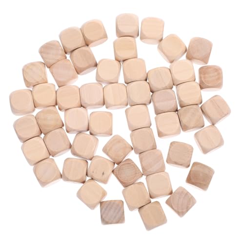 DIYEAH 3 Sätze Holzwürfel Mit Sechs Seiten Einseitig Schüttgut Leeres Brettspiel Schmucklos Groß Hühner Holzsteckwürfel Unfertige Holzblöcke Leere Holzwürfel 50 Stück * 3 von DIYEAH