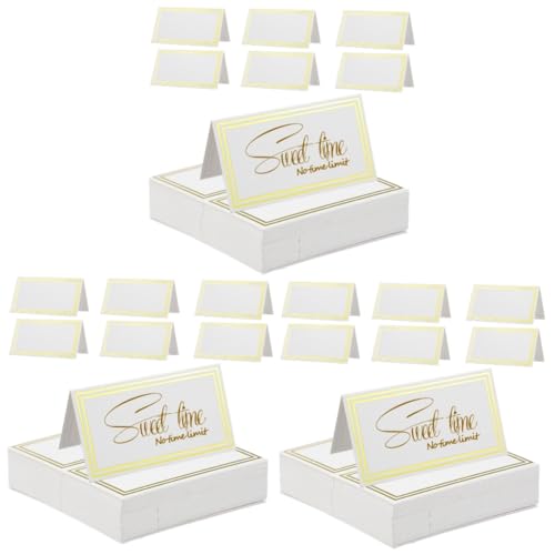 DIYEAH 3 Sätze Karte Ort Gold Braut- Modern Willkommen Gruß Tisch Zelt Inhaber Heiraten Einweihungsparty Wedding Card Hochzeitsdekoration Feierstahl Hochzeitsdeco Papier 60 Stück * 3 von DIYEAH