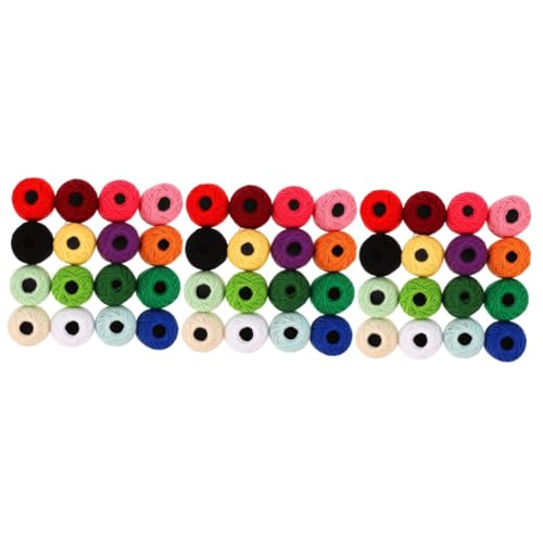 DIYEAH 3 Sätze Kreuzstichfaden Embroidery Handwerkskunst Dekoringe Sewing Accessories Quiltgarn Stickfaden Anfänger Stickgarne Stoff Nähmaschinenfaden Garnrollen Baumwolle 16 Rollen * 3 von DIYEAH