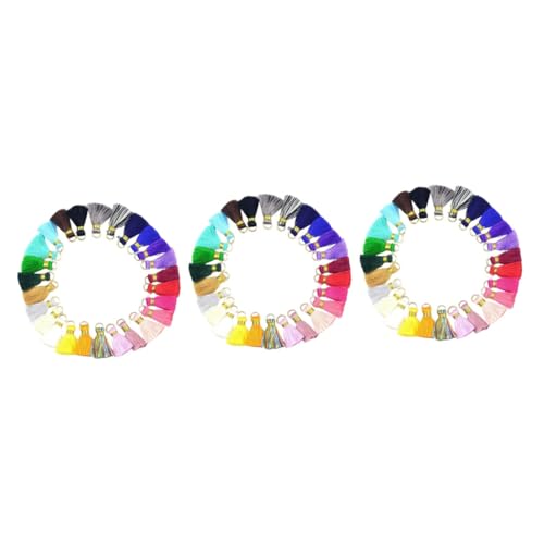 DIYEAH 3 Sätze Mini-quaste Mini Quastenschmuck Herstellen Herstellung Von Quastenschmuck Für Büro Dekoration Office Decoration Stilvolle Taschenverzierung Zuhause Quaste 100 Stück * 3 von DIYEAH