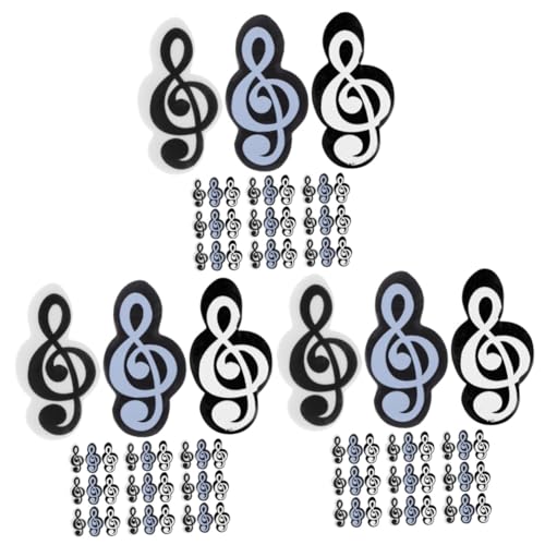 DIYEAH 3 Sätze Musiknoten Radiergummis Buntes Schreibwaren Für Schule Und Büro Kreative Geschenkidee Für Mädchen Hochwertige Und Sichere Materialien 30 Stück * 3 von DIYEAH