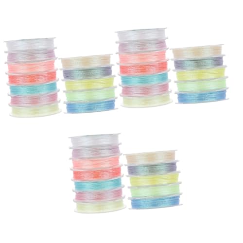 DIYEAH 3 Sätze Nachtlicht Quilten Von Leuchtenden Fäden Glühgarn Neon Nähgarn Naehstiche Schulanfänger Embroidery Dekorative Nähfäden Handwerkliches Stickgarn Polyestergarn 12 Rollen * 3 von DIYEAH
