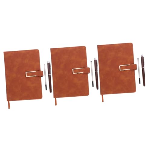 DIYEAH 3 Sätze Retro Notizbuch mit Dickem und PU Schnalle Business Notizheft mit Stiftset für Büro Studium und Tägliche Planung Langlebiges Journal für Berufstätige und Studenten DIYEAH 3 Sätze Retro Notizbuch mit Dickem und PU Schnalle Business Notizheft mit Stiftset für Büro Studium und Tägliche Planung Langlebiges Journal für Berufstätige und Studenten von DIYEAH