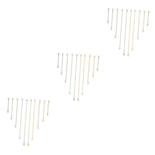 DIYEAH 3 Sätze Schmuck Halskette Goldkette Silber Bauchkette Taschenuhren Mit Kette Hummer Schmuckherstellungsset Ketten Schlangenkette Zur Schmuckherstellung Edelstahl 10 Stück * 3 von DIYEAH