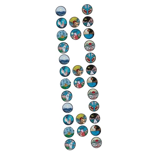 DIYEAH 3 Sätze Stickereiflecken Abzeichen Annähen Flicken Für Jacken Rucksäcke Kleidungsflicken Flicken Für Kleidung Aufnäher Für Kleidung Nähen Bausatz Patch Stoff Colorful 10 Stück * 3 von DIYEAH