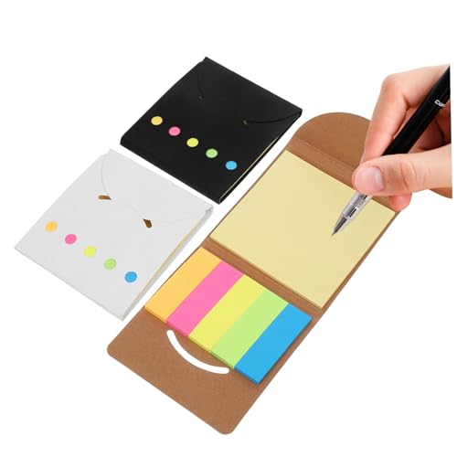 DIYEAH 3 Sätze Sticky Tabs Etikettieren Ästhetische Bürovorräte Schulmaterial Lesezeichen Lesen Bürobedarf Self-stick-notizen Für Erinnerungen Klebestreifen Notizpolster Papier von DIYEAH