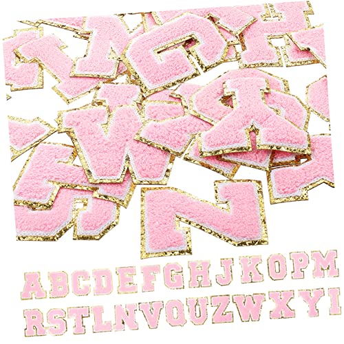 DIYEAH 3 Sätze Stoffaufnäher Mit Buchstabenstickerei Chenille-buchstaben-patches Flicken Für Hosen Stickrahmen The Hatin Gestickte Applikationen Mit Buchstaben Flecken Rosa 26 Stücke * 3 von DIYEAH