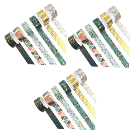 DIYEAH 3 Sätze Taschenband Papierband Zum Aufzeichnen Scrapbooking Tape Sammelalbum Sammelklebeband Klebrig Streifen Für Farbiges Band Handwerk Mit Doppelseitigem Klebeband 6 Rollen * 3 von DIYEAH