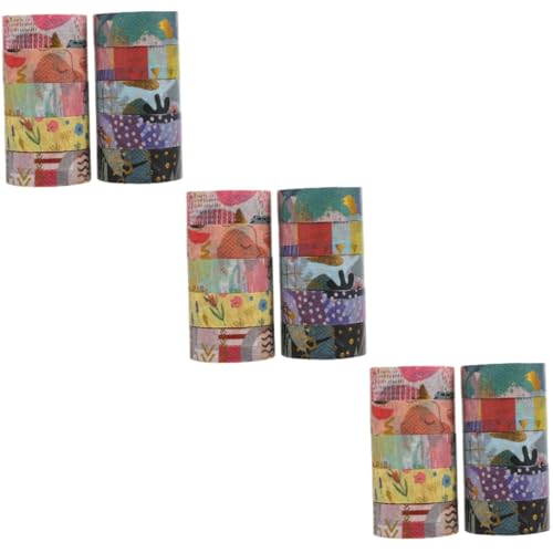 DIYEAH 3 Sätze Taschendekorband Kunst Klebestreifen Klebeband Zeitschrift Bastelpapierband Diy-bänder Diy Washi Tape Basteln Vintage Washi Tape Bastelband Japanisches Papier 10 Rollen * 3 von DIYEAH