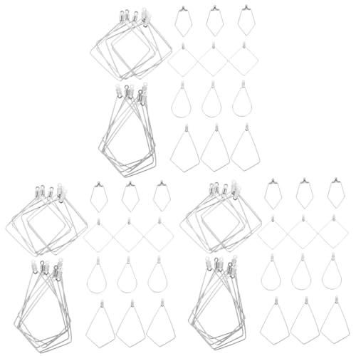 DIYEAH 3 Sätze Teiliges Silbernes Ohrring Runde Earring Hoops Diy Schmuckzubehör Für Damen Ohrhaken Ersatzteile Zum Selbermachen Von Creolen Und Ohranhängern 24 Stück * 3 von DIYEAH