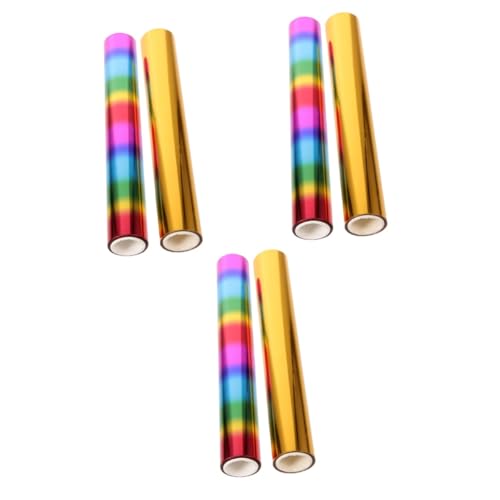 DIYEAH 3 Sätze Transferfolienpapier Überweisen Aluminium Für Holographic Foil Firmenschild Einladungskarte Metallfolie Cer Diy-transferfolie Diy-handwerk Mit Wärmeübertragung 2 Rollen * 3 von DIYEAH