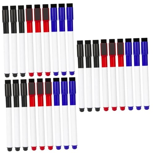 DIYEAH 3 Sätze Trocken Abwischbarer Stift Planke Weißer Markierungsstift Radiergummi Whiteboard-grundlage Trocken Abwischbare Marker Für Praktische Markierungsstifte 9 Stücke * 3 von DIYEAH