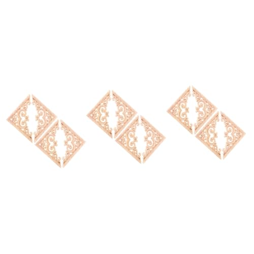 DIYEAH 3 Sätze Unbemalte Holzschnitzapplikationen Möbeleckenaufkleber Für Und Dekorative Dekoration Schicke Holzapplikationen Für Schränke DIY Material 4 Stück * 3 DIYEAH 3 Sätze Unbemalte Holzschnitzapplikationen Möbeleckenaufkleber Für Und Dekorative Dekoration Schicke Holzapplikationen Für Schränke DIY Material 4 Stück * 3 von DIYEAH