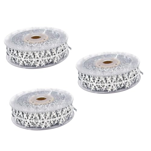 DIYEAH 3 Stck Silbernes Weihnachtsband mit Schneeflocken Dekoratives Weihnachtsbaum Ornament Vielseitiges Dekoband für Geschenkverpackung Basteln und Festliche Saison DIYEAH 3 Stck Silbernes Weihnachtsband mit Schneeflocken Dekoratives Weihnachtsbaum Ornament Vielseitiges Dekoband für Geschenkverpackung Basteln und Festliche Saison von DIYEAH
