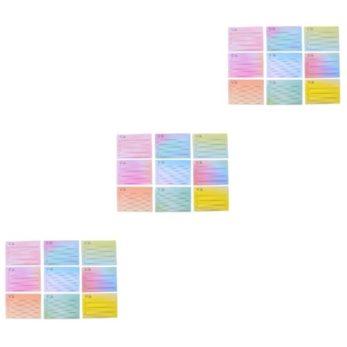 DIYEAH 3 Stück 9 farbige Haftnotizen Schreibtisch groß Unterlage ästhetisch Pop büroartikel büromaterial klebstoffe erinnerungsbuch tiarys Büro-Notizblöcke abreißbare Memo-Sticker Papier DIYEAH 3 Stück 9 farbige Haftnotizen Schreibtisch groß Unterlage ästhetisch Pop büroartikel büromaterial klebstoffe erinnerungsbuch tiarys Büro-Notizblöcke abreißbare Memo-Sticker Papier von DIYEAH