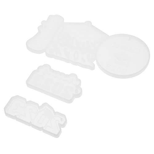 DIYEAH 3 Stück Abschlusssaison Schablone easy putz abschlusshüte silikonform gießform Abschlussmütze Schlüsselanhänger handwerkliche Form Schlüsselbundformen für Epoxidharz Kieselgel Weiß von DIYEAH
