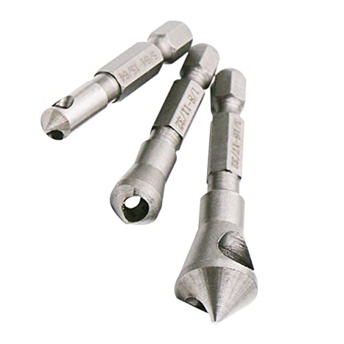 DIYEAH 3 Stück Anfasloch Holzbearbeitungsbohrer Werkzeuge Senker Metallbohrer Senker Bits Bohrer Senker Bohrer Mit Senker Metall Senker Bit Senker Bits Stahl Silber DIYEAH 3 Stück Anfasloch Holzbearbeitungsbohrer Werkzeuge Senker Metallbohrer Senker Bits Bohrer Senker Bohrer Mit Senker Metall Senker Bit Senker Bits Stahl Silber von DIYEAH