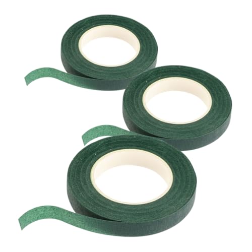 DIYEAH 3 Stück Blumenstrauß aus grünem Band Dekorativ Bindung grüne Blumenklebeband Floristik Klebeband Lieferungen von Blumenarrangements grünes Band für Blumen Kleber auf Gummibasis von DIYEAH