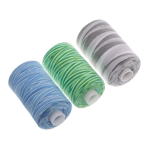 DIYEAH 3 Stück Buntes Ledernähfaden Stickgarn Zum Nähen Hochleistungsfaden Faden Für Nähmaschine Faden Zum Quilten Quiltfaden Garnrollen Nähenfaden Faden Zum Nähen Nähenvorräte Polyester von DIYEAH
