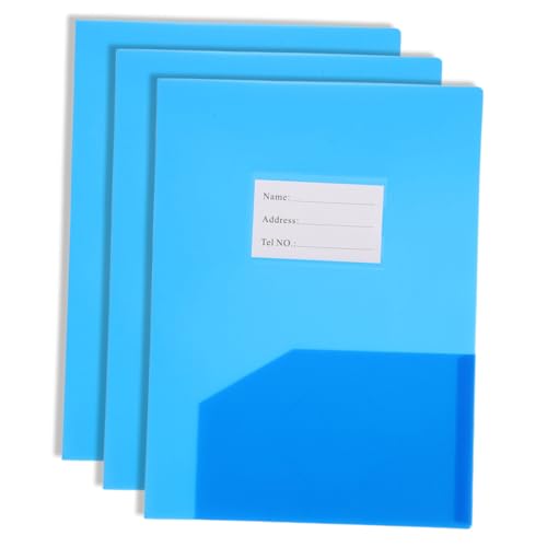 DIYEAH 3 Stück Dokumentenmappe Transparente PP Ordner mit Taschen für Schule Büro und Zuhause für Prüfungsunterlagen Berichte und Wichtige Dokumente Leicht Langlebig und Einfach zu von DIYEAH