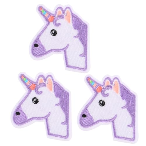 DIYEAH 3 Stück Einhorn Stoff Patches DIY Aufnäher für Kleidung Taschen und Bücher Langlebige und Sichere Stickerei Aufkleber für Kreative Projekte von DIYEAH