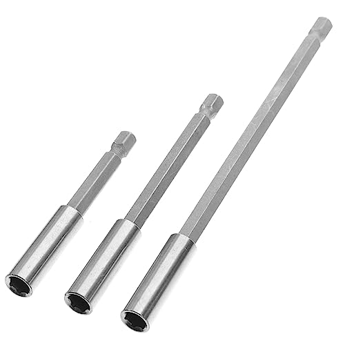 DIYEAH 3 Stück Elektrische Kopfverbindungsstange Bohrerhalter Bohrverlängerung Magnetischer Werkzeughalter Bithalter Für Bohrer Silver Stahl Mit Hohem Kohlenstoffgehalt von DIYEAH